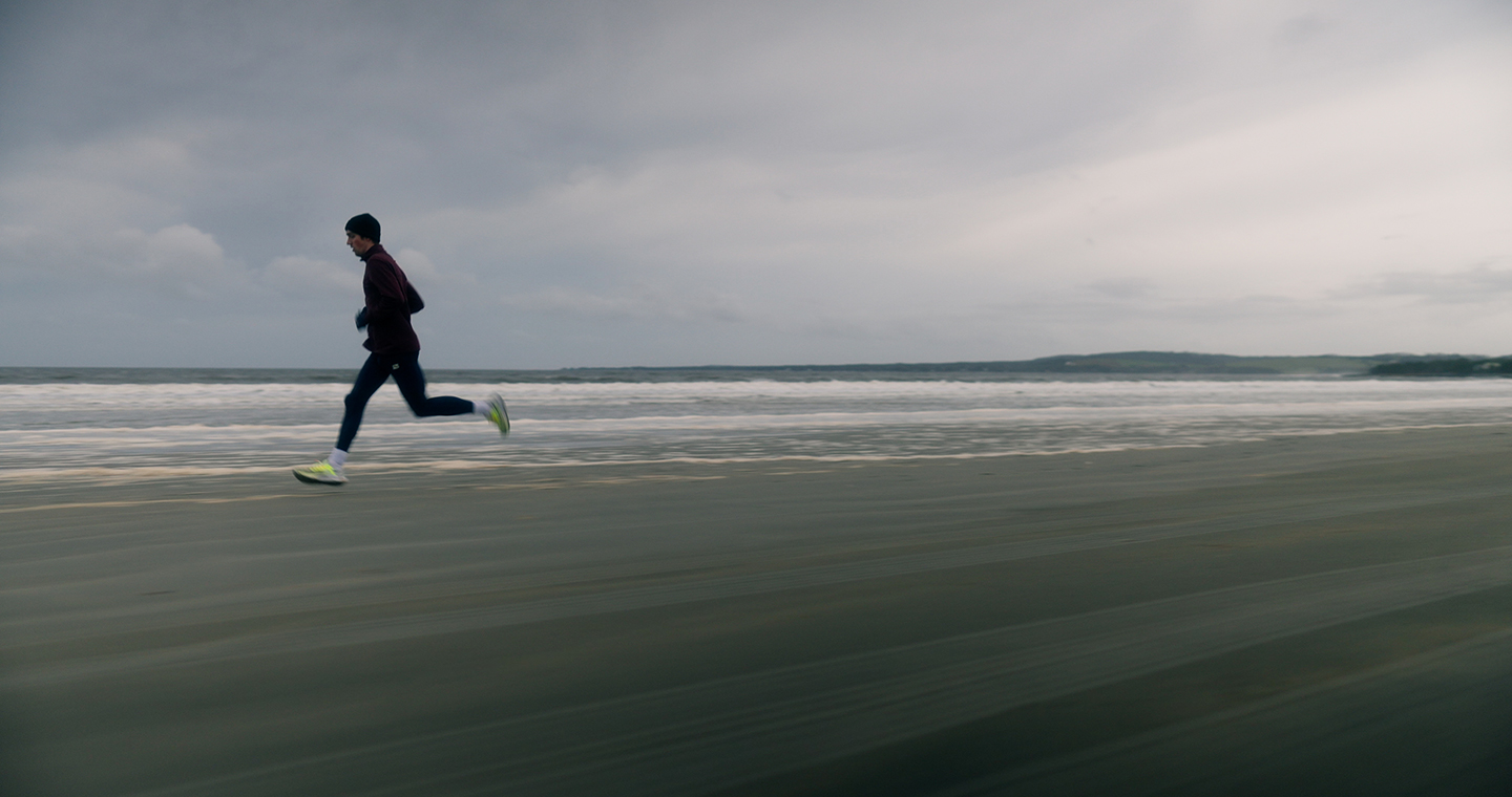 running in time - beach run